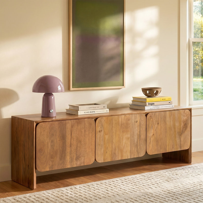 AllModern Hartnett 3-Door Wood Sideboard & Reviews | Wayfair